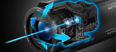 Gambar AX40 Handycam® 4K dengan sensor CMOS Exmor R®