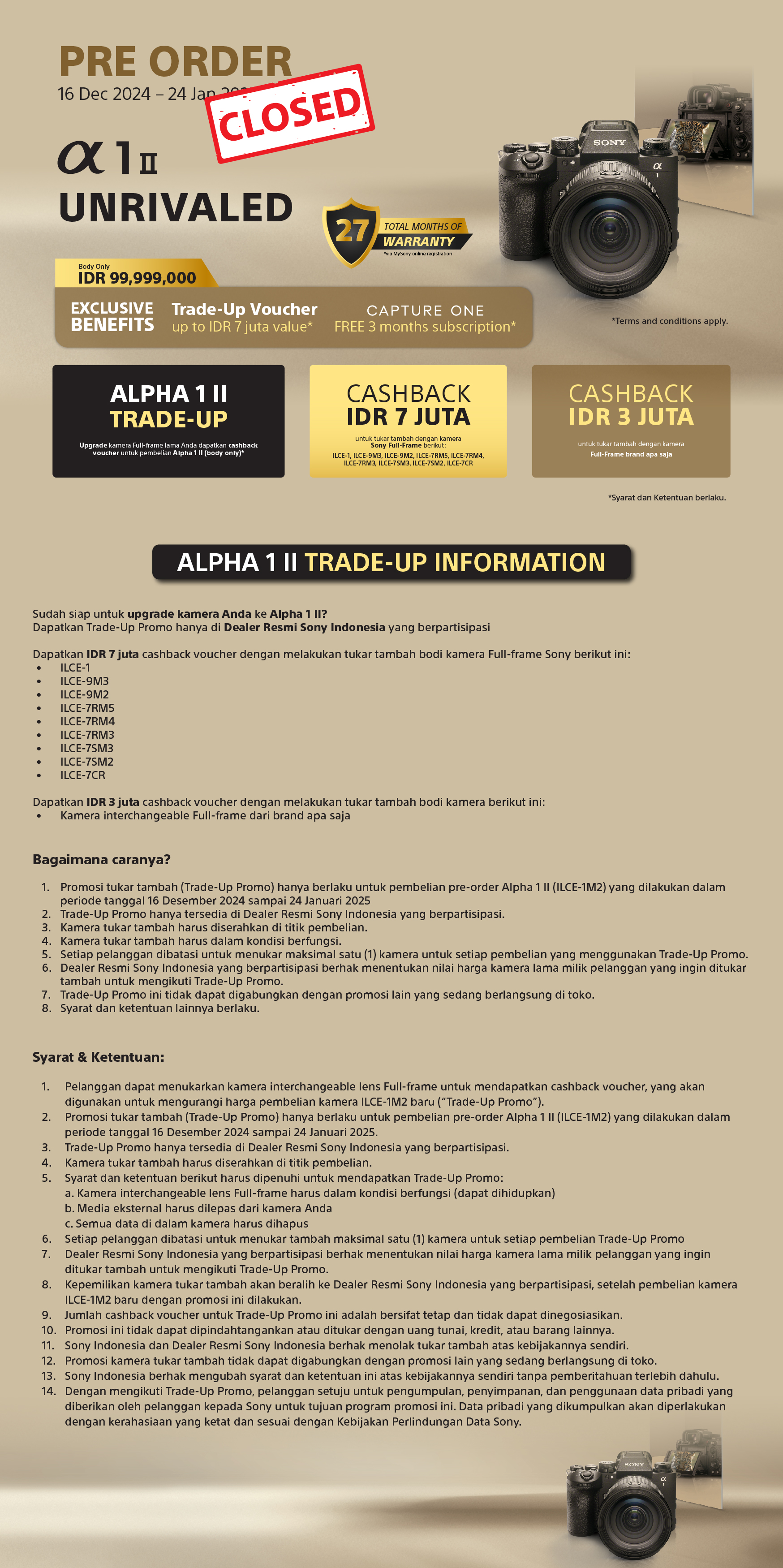 Flagship a1 II untuk profesional