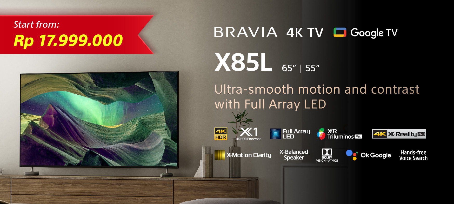Sony BRAVIA XR Full Array LED X85L